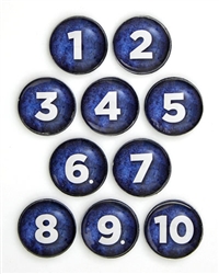 Blue Number Tokens